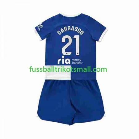 Fußballtrikots Atlético Madrid 2 Yannick Carrasco 21 Kinder 2023-2024 Kurzarm Auswärts-trikot kaufen